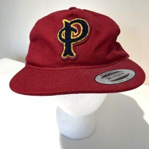 Pendleton Chainstitch Baseball Hat Cap Trucker Red Leather Snapback 100% Cotton
